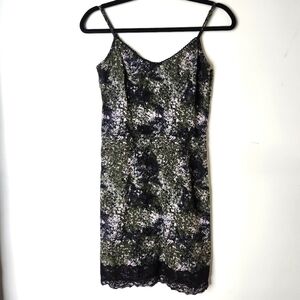 SMARTSET BLACK KHAKI BLUSH PINK MINI DRESS W/ BOTTOM LACE TRIM SIZE 2